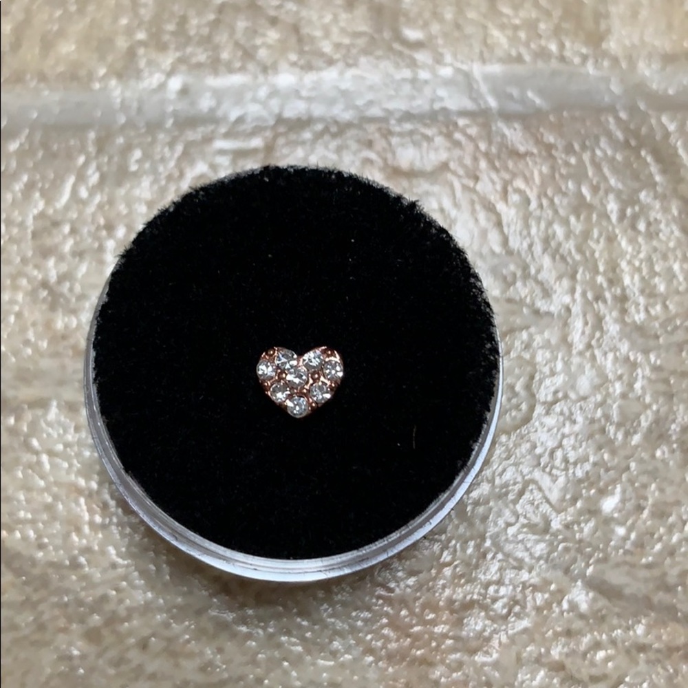 Never used origami owl goldtone rhinestone charm
